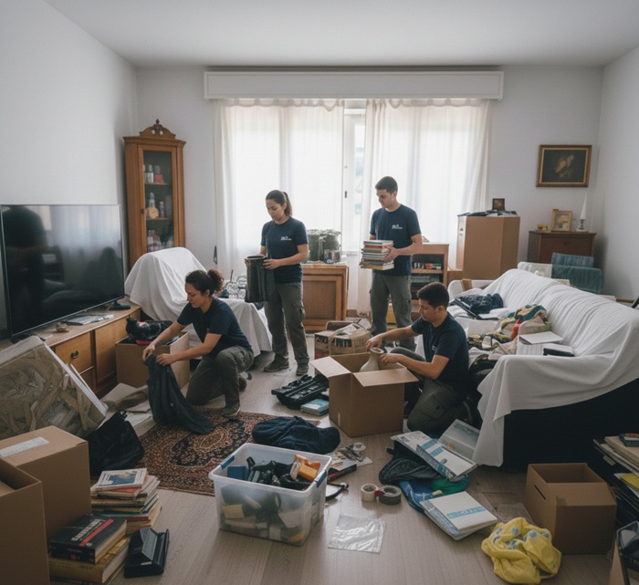 personas vaciando un piso en madrid