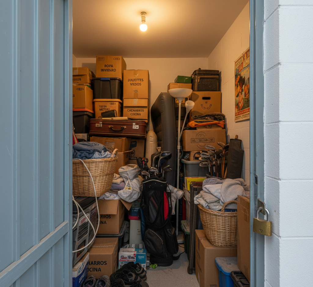 trastero lleno de cosas